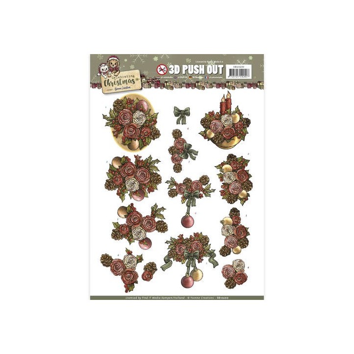 (SB10200)3D Pushout - Yvonne Creations - Celebrating Christmas