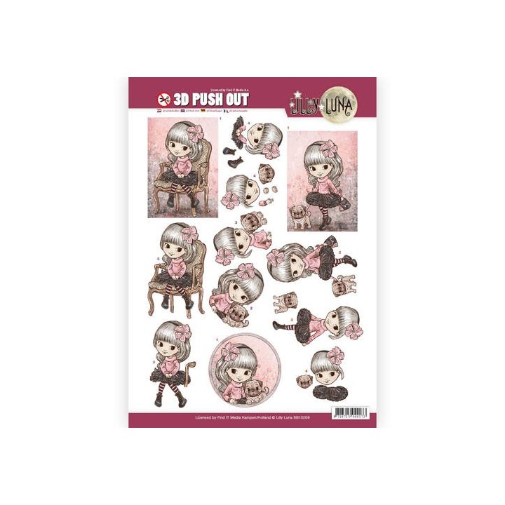 (SB10209)3D Pushout - Lilly Luna - Beautiful in Pink