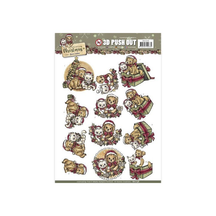 (SB10198)3D Pushout - Yvonne Creations - Celebrating Christmas