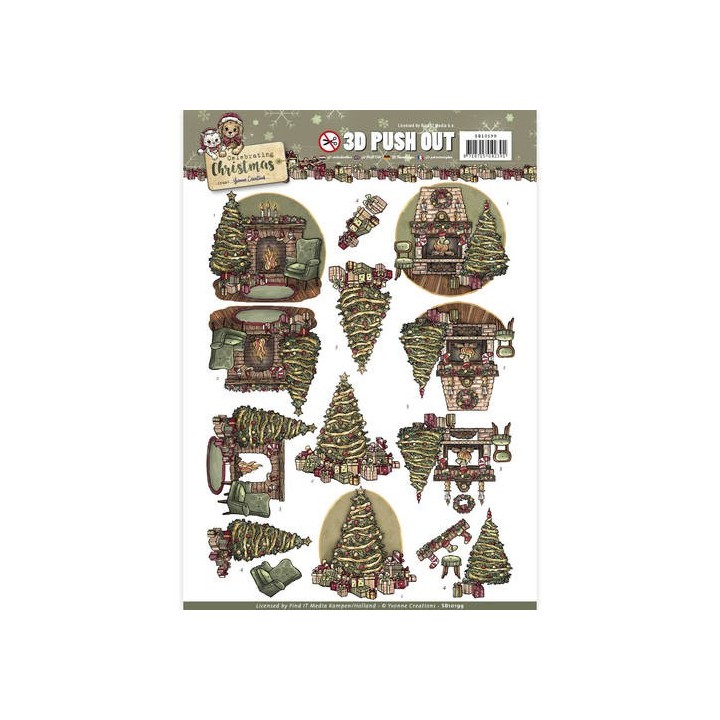 (SB10199)3D Pushout - Yvonne Creations - Celebrating Christmas