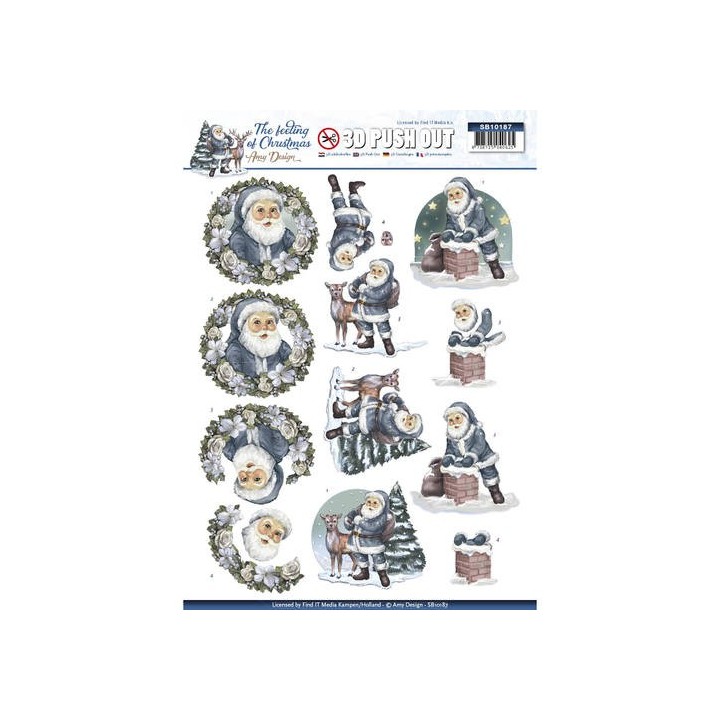 (SB10187)3D Pushout - Amy Design - The feeling of Christmas - Santa claus