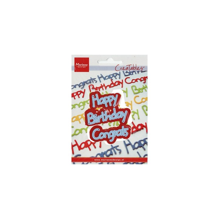 (LR0223)Creatables Happy Birthd.Congr