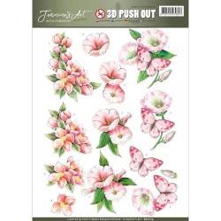 (SB10179)3D Pushout - Jeanine's Art - With Sympathy - pink flowers