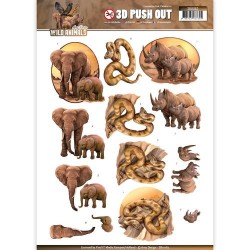 (SB10162)3D Pushout - Amy Design - Wild Animals