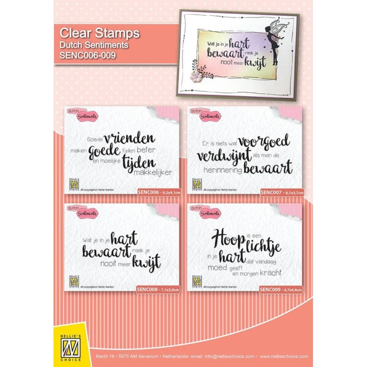 (SENCS007)Nellie's Choice Clear stamps Er is niets wat voorgoed verdwijnt