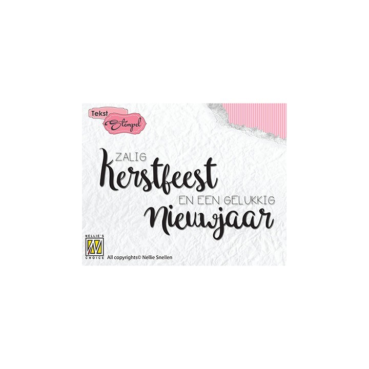 (DTCS022)Nellie's Choice Clear stamps Zalig Kerstfeest en een gelukkig Nieuwjaar