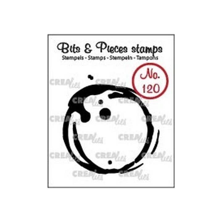 (CLBP120)Crealies Clearstamp Bits & Pieces no. 120 coffee stain L
