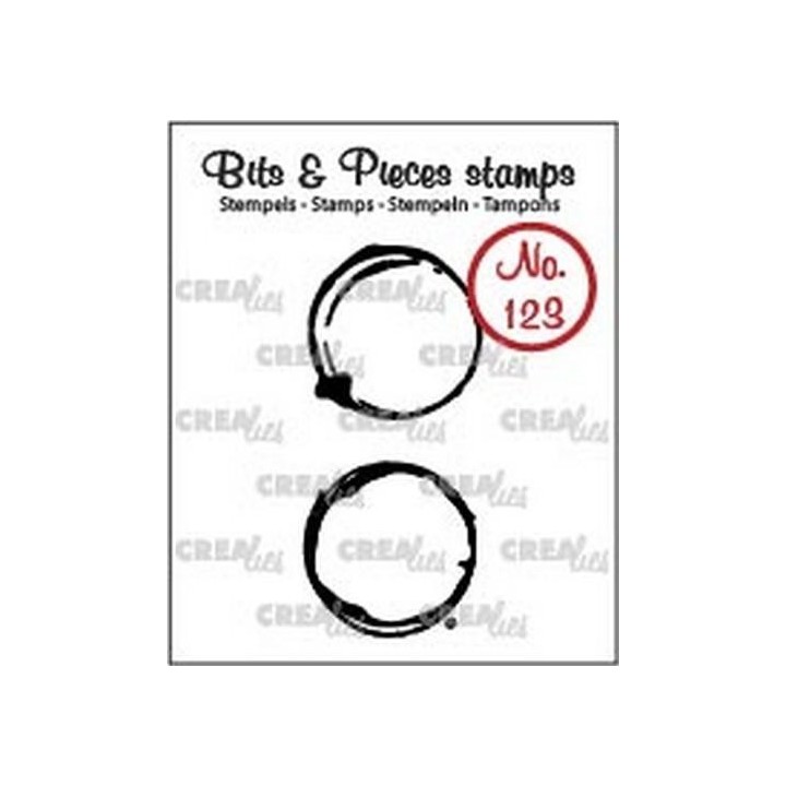 (CLBP123)Crealies Clearstamp Bits & Pieces no. 123 coffee stains M
