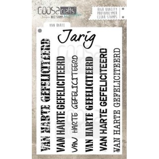 (COC-045)COOSA Crafts clearstamps A6 - Van harte multi (NL)