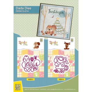 (DDD013)Nellie's Shape Dies DADA Forest animals Squirrel