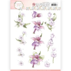 (SB10283)3D Pushout - Precious Marieke - Flowers in Pastels - Lilac Mist