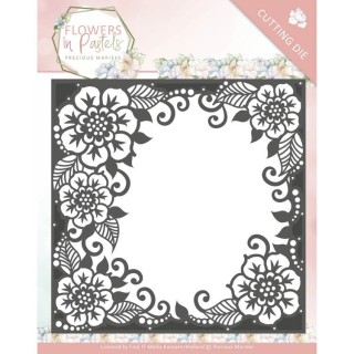 (PM10134)Dies - Precious Marieke - Flowers in Pastels - Floral Frame