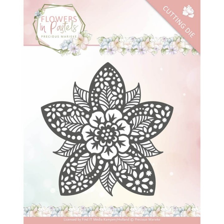 (PM10135)Dies - Precious Marieke - Flowers in Pastels - Reverse Flower