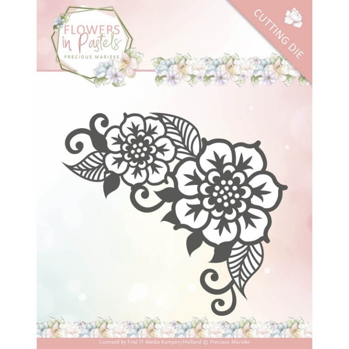 (PM10136)Dies - Precious Marieke - Flowers in Pastels - Floral Corner