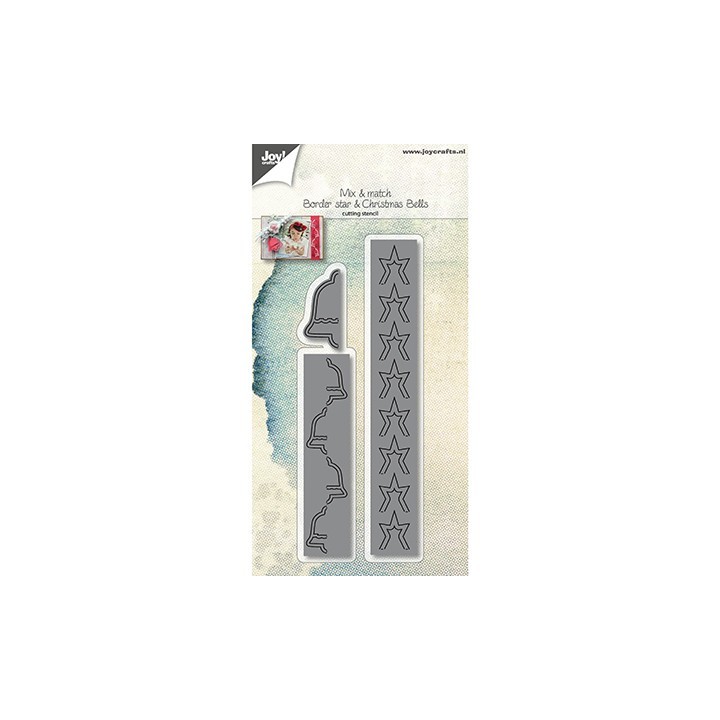 (6002/1087)Cutting Mix&Match - Border Stars + Bells