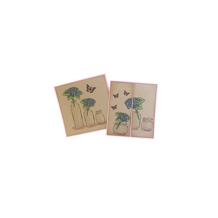 (6004/0031)Clear stamp / Stencil set Mery's Hydrangeas