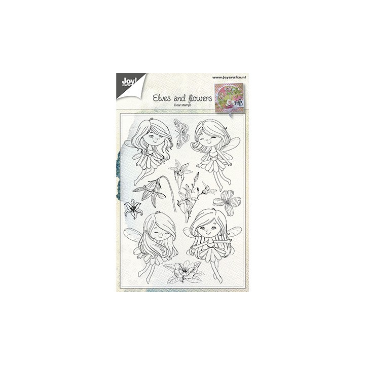 (6410/0483)Clear stamp Fairies & Flowers