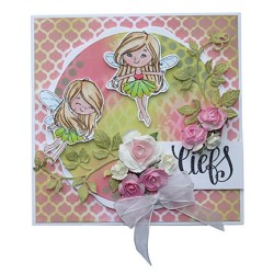 (6410/0483)Clear stamp Fairies & Flowers