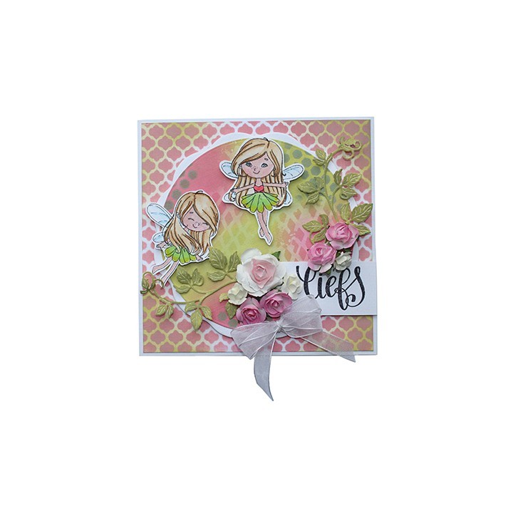 (6410/0483)Clear stamp Fairies & Flowers