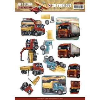(SB10153)3D Pushout - Amy Design - Vintage Vehicles