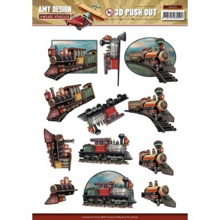 (SB10154)3D Pushout - Amy Design - Vintage Vehicles