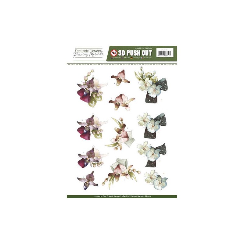 (SB10155)3D Pushout - Precious Marieke - Fantastic Flowers