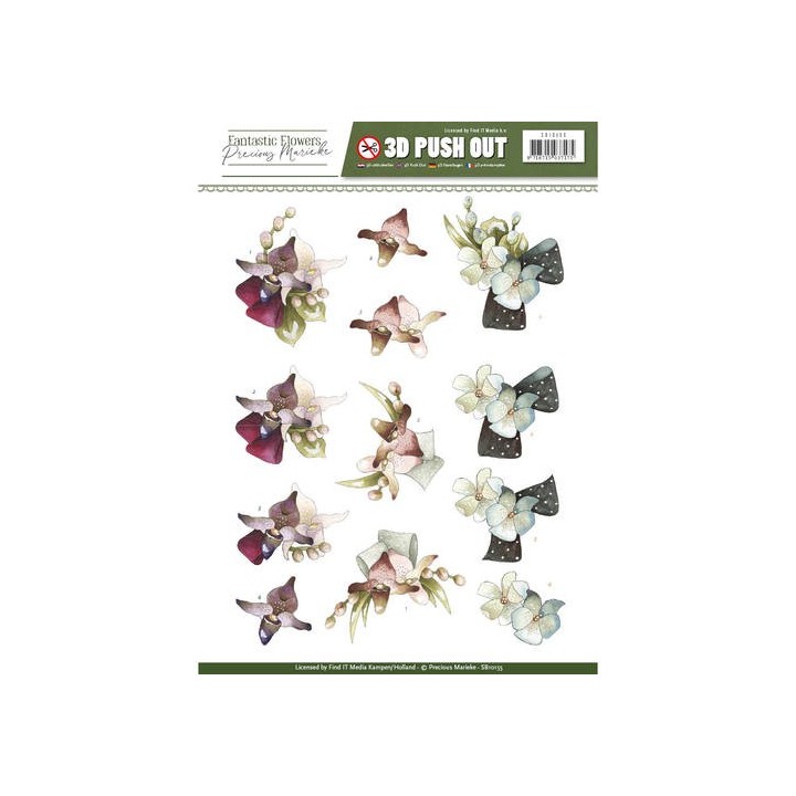 (SB10155)3D Pushout - Precious Marieke - Fantastic Flowers