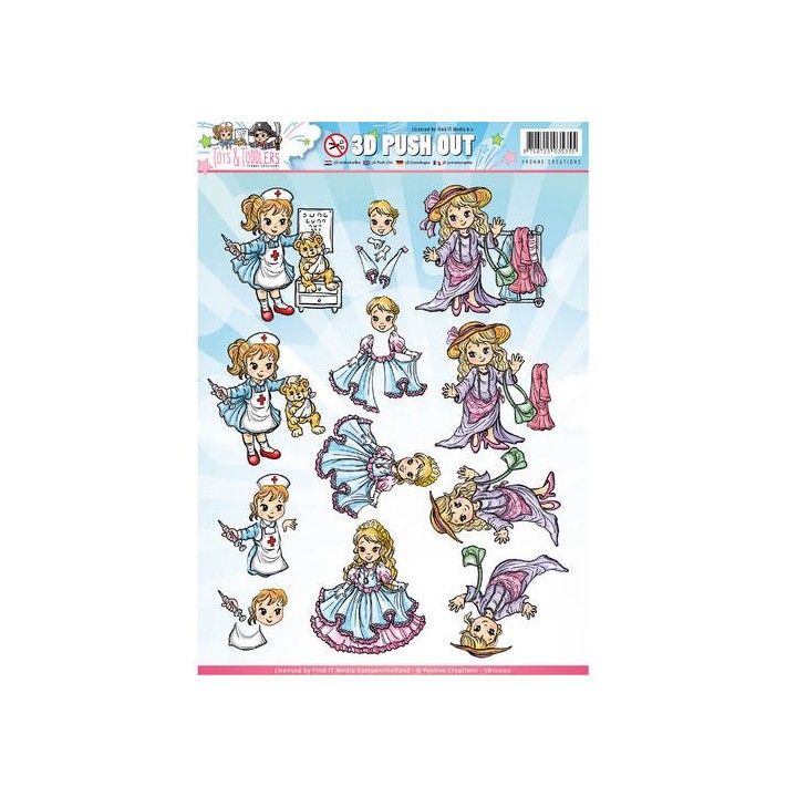 (SB10144)3D Pushout - Yvonne Creations - Tots and Toddlers