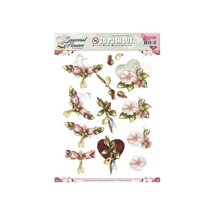 (SB10134)3D Pushout - Precious Marieke - Seasonal Flowers
