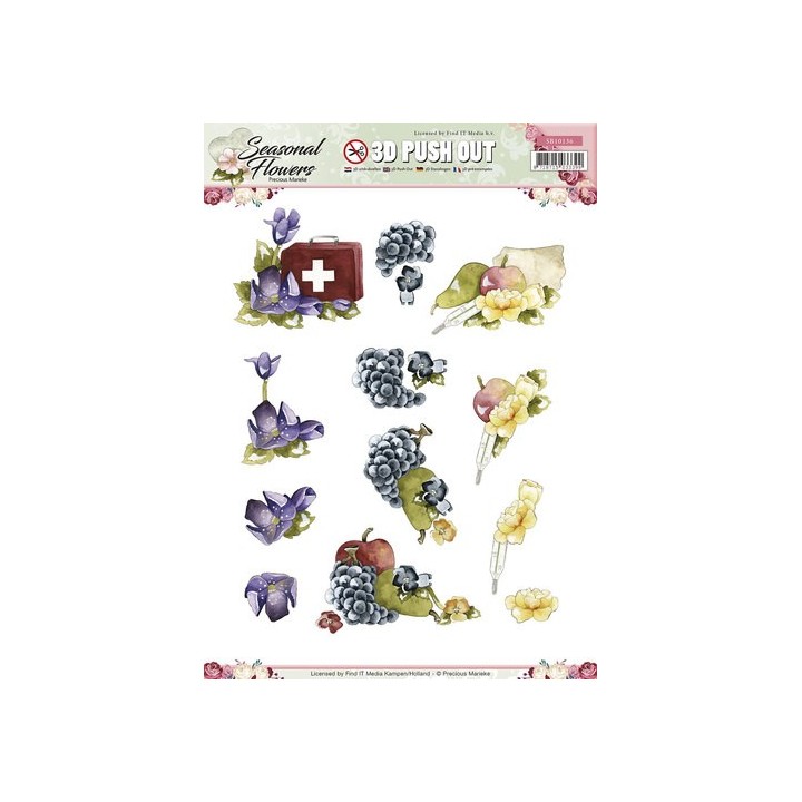 (SB10136)3D Pushout - Precious Marieke - Seasonal Flowers
