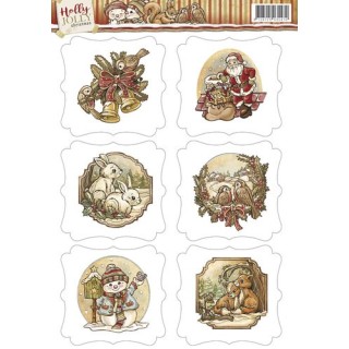 (SB10120)3DTopper - Yvonne Creations - Holly Jolly