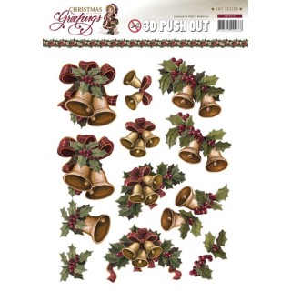 (SB10112)3D Pushout - Amy Design - Christmas Greetings - Kerstklokken