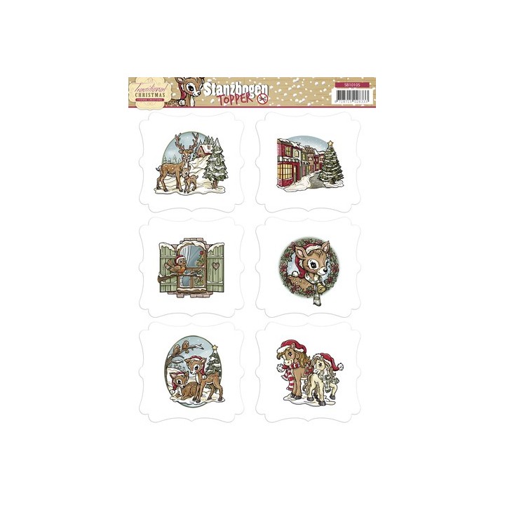 (SB10105)3D Topper - Yvonne Creations - Traditional Christmas