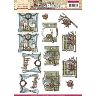 (SB10109)3D Pushout - Yvonne Creations - Traditional Christmas