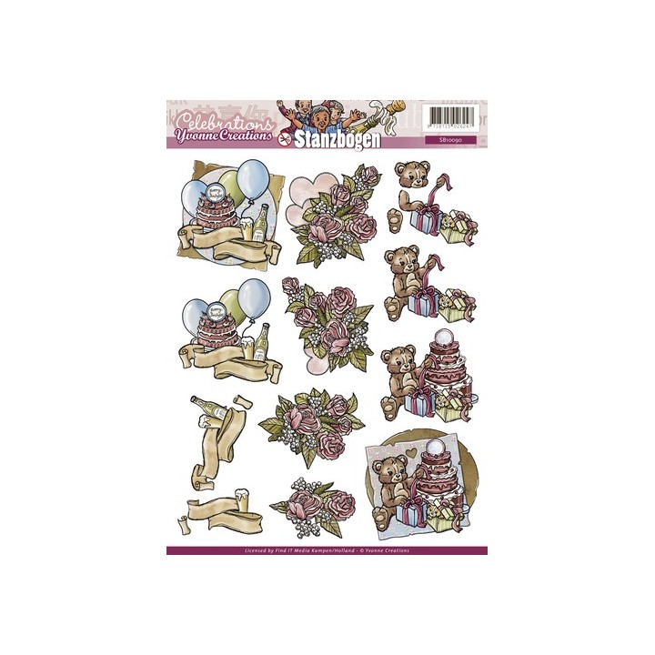 (SB10090)3D Pushout - Yvonne Creations - Celebrations