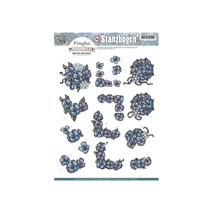 (SB10020)3D Push Out - Yvonne Creations - Playful Winter