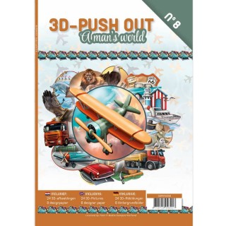 (3DPO10008)3D Push Out Book - A man's world