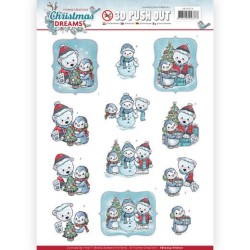 (SB10274)3D Pushout - Yvonne Creations - Christmas Dreams - Christmas Bears