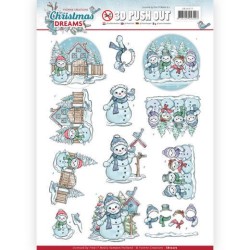 (SB10277)3D Pushout - Yvonne Creations - Christmas Dreams - Snowman