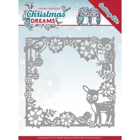 (YCD10140)Dies - Yvonne Creations - Christmas Dreams - Christmas Animal Frame