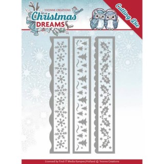 (YCD10141)Dies - Yvonne Creations - Christmas Dreams - Christmas Borders