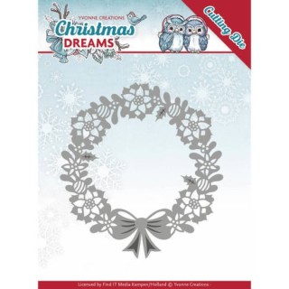 (YCD10143)Dies - Yvonne Creations - Christmas Dreams - Poinsettia Wreath