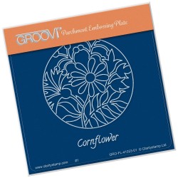 (GRO-FL-41023-01)Groovi® Baby plate A6 CORNFLOWER ROUND