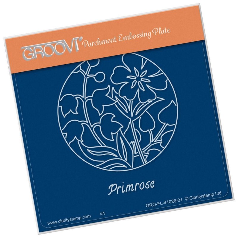 (GRO-FL-41026-01)Groovi® Baby plate A6 PRIMROSE ROUND