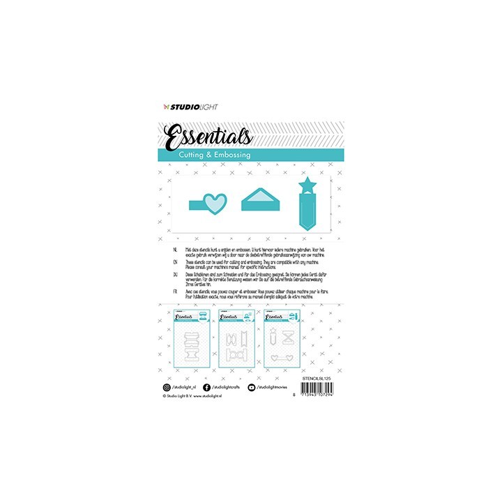 (STENCILSL125)Studio Light Embossing Die Cut Stencil Essentials nr.125