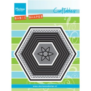 (CR1444)Craftables stencil Basic set: Hexagon