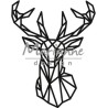 (CR1445)Craftables stencil Geometric deer