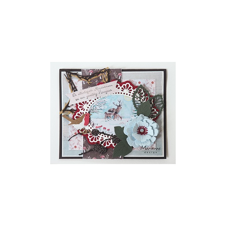 (LR0548)Creatables stencil Tiny's Red Robin