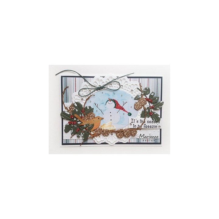 (VK9568)3D Snowmen ovals