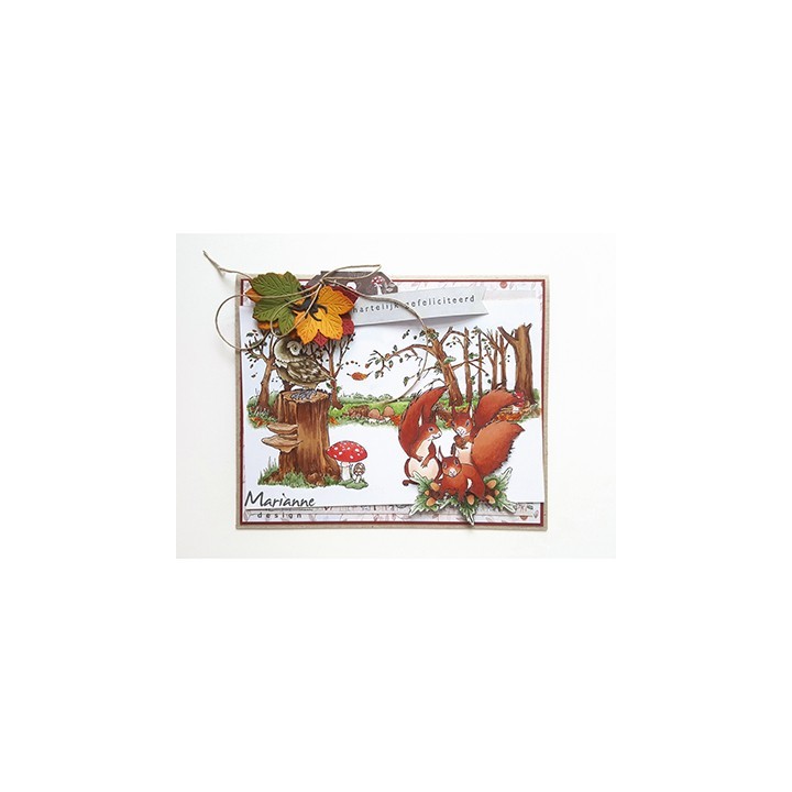 (HT1636)Clear stamp Hetty's border: Autumn forest